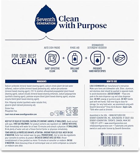 Miniatura 10 de Seventh Generation Paquetes de detergente para lavavajillas 1 1