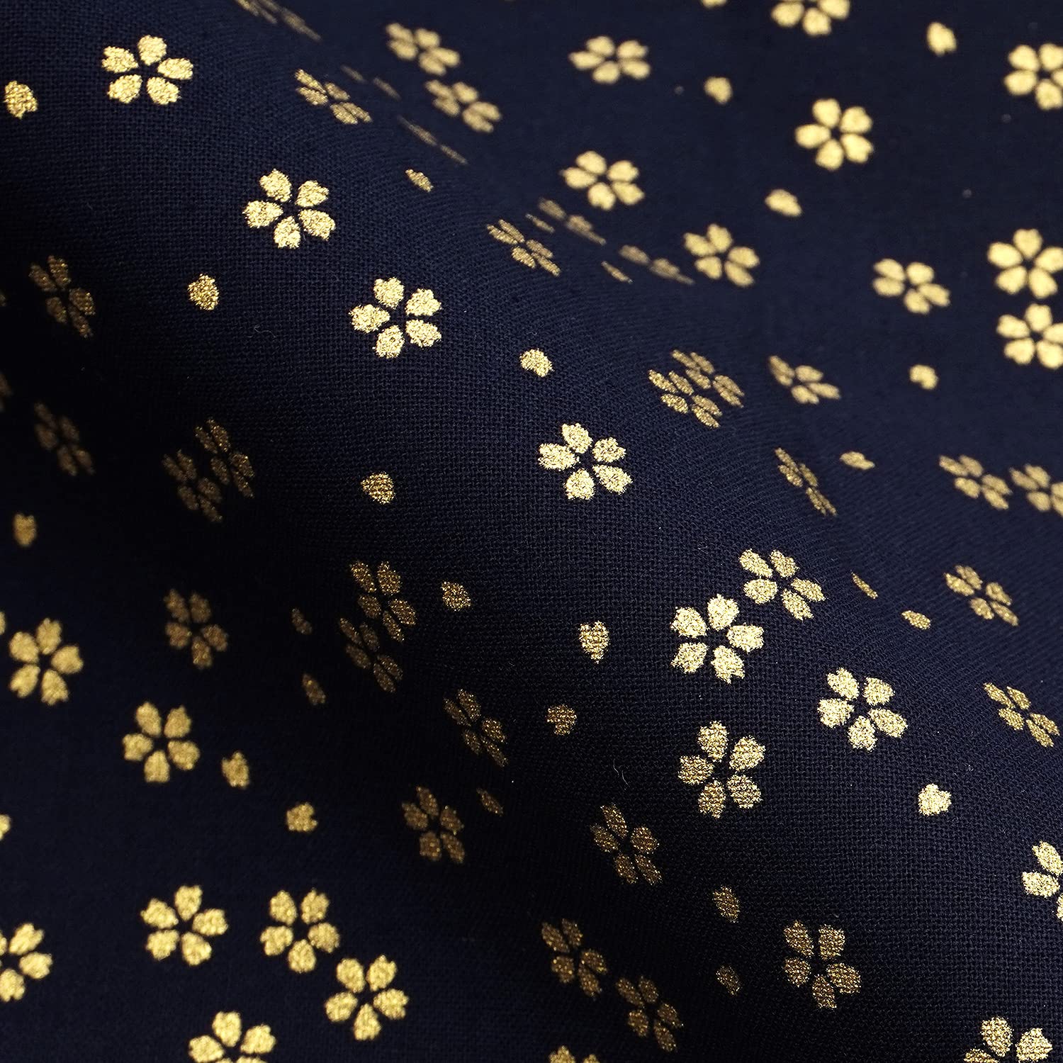 Raw Wool Cut Cloth 43.3 x 19.7 inches (110 x 50 cm), Japanese Pattern, Japanese Print, Gold 3-132, Approx. 43.3 x 19.7 inches (110 x 50 cm), 4. Indigo : Hobbies