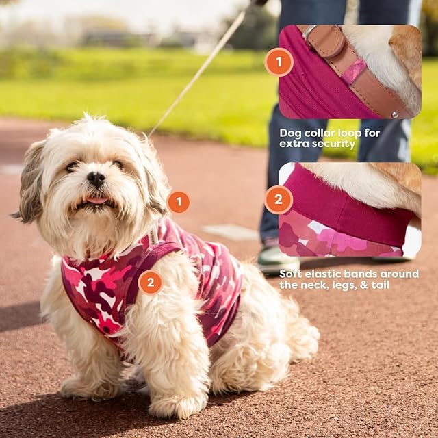 Foto 4 de 8 de Suitical Recovery Suit Perro, XXL, Camuflaje Rosa