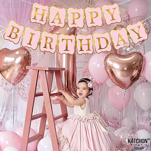 Miniatura 7 de KatchOn, Cartel rosa de feliz cumpleaños  10 pies, NO DIY  Decoraciones de cumpleaños para mujeres y niñas  Fondo de pancarta Hbd para decoraciones