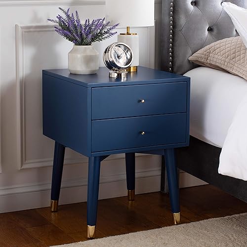 Miniatura 11 de Safavieh Home Collection Lyla Mesita de noche retro de mediados de siglo en negro y plateado Negro / Plateado,gris / plateado,gris y