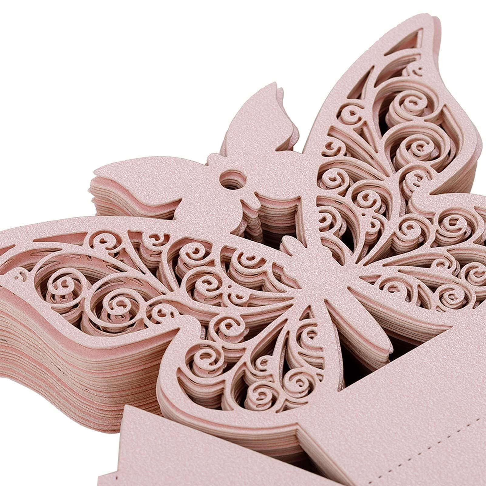 Mimdixy 100 Pezzi Scatole Regalo Bomboniere Per Feste Di Nozze,delicate Scatole Per Caramelle A Forma Di Farfalla, Bomboniere Bomboniere Decorazioni Nuziali Per Feste Di Compleanno Forniture(rosa)
