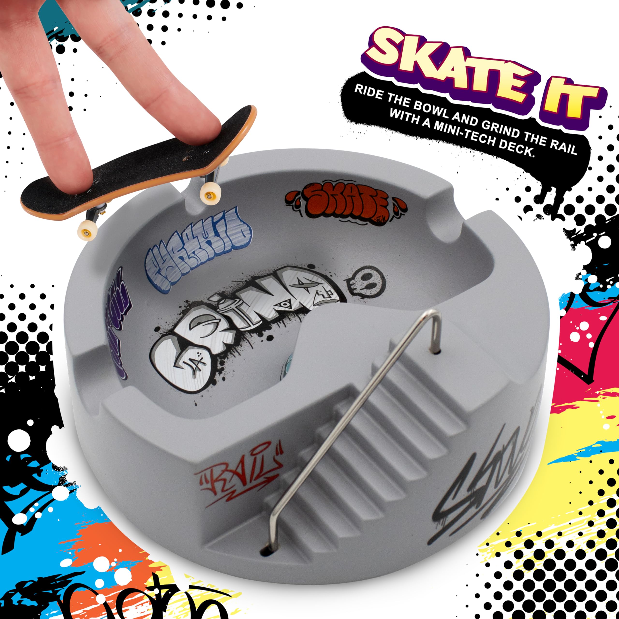 Amazon.co.jp: スケートパーク灰皿(シルバーレール) : ファッション