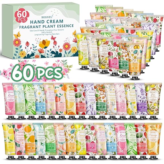 60 Pack Hand Cream Gifts Set For Women, Mini Hand Lotion
