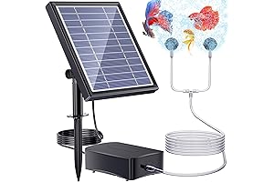 NFESOLAR Solar Aquarium Pump: 2.5W Oxygenator for Pond, Stock Tank and Hydroponics