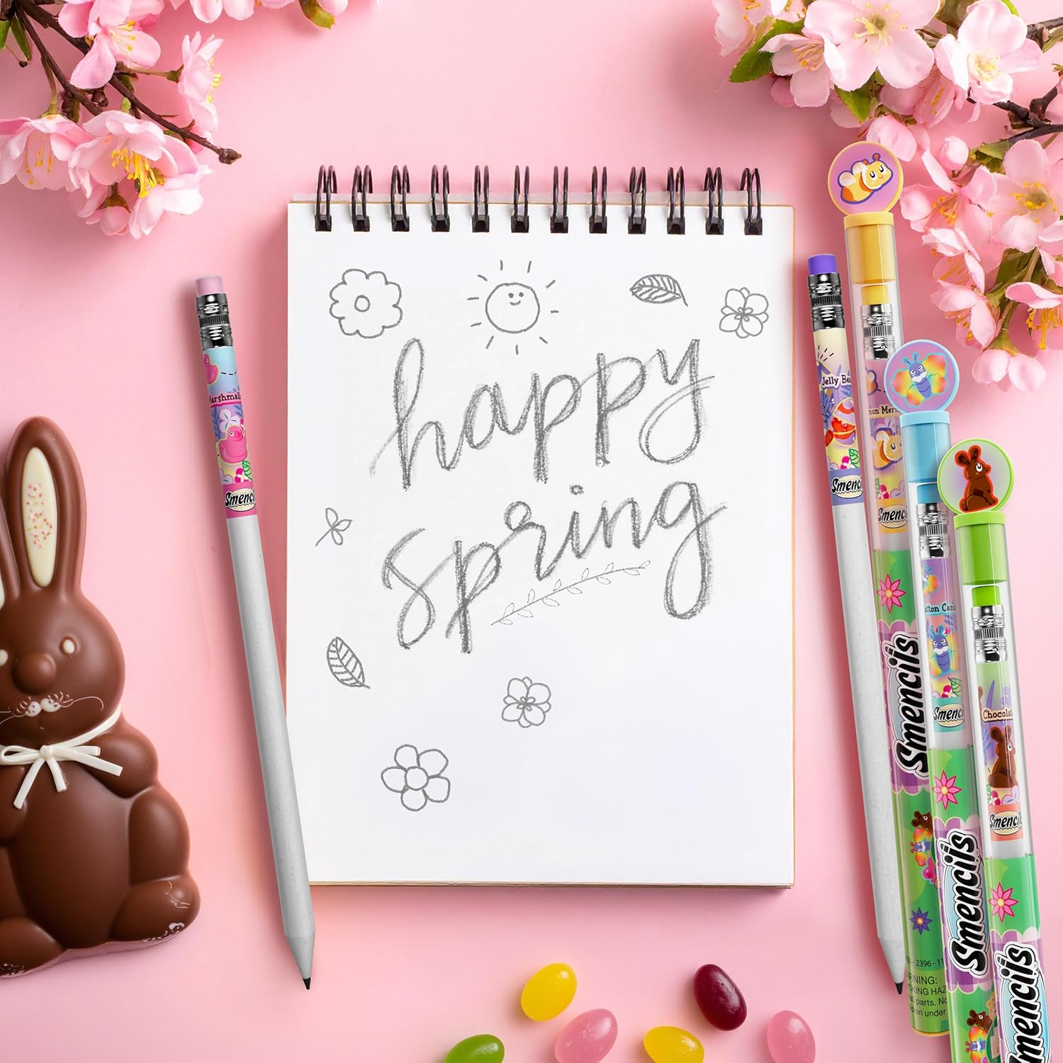Spring Smencils - HB #2 Scented Pencils, 5 Count, Gifts for Kids, School Supplies, Classroom Rewards, Easter basket stuffers
