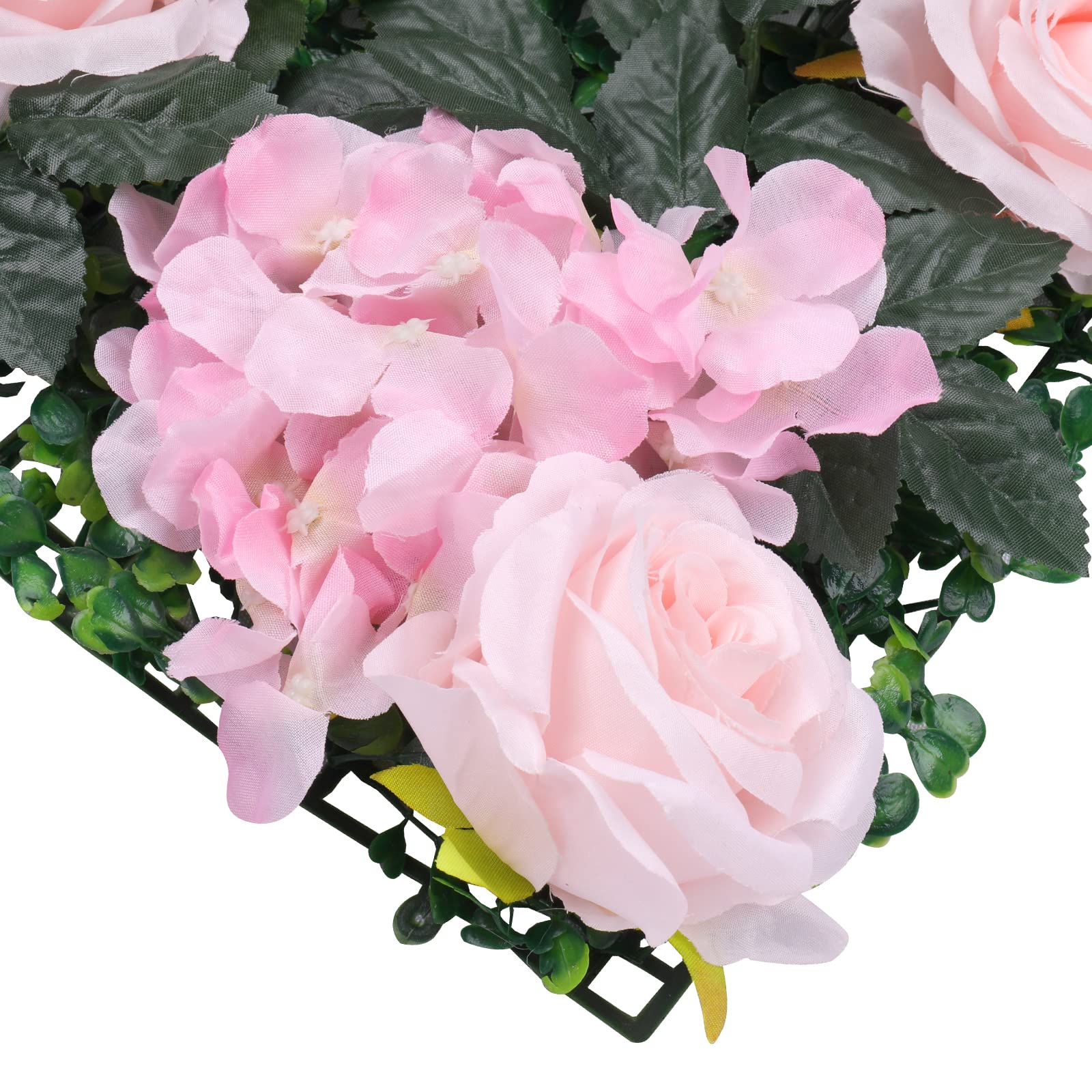 WedDecor Blumenpaneele Wanddekoration Künstliche Blumen Romantische Blumen Hintergrund Hecke Home Decor Hochzeit Party Foto Hintergrund, Novia Rosen & Jasmin, 12 Stück, 60 x 40 cm