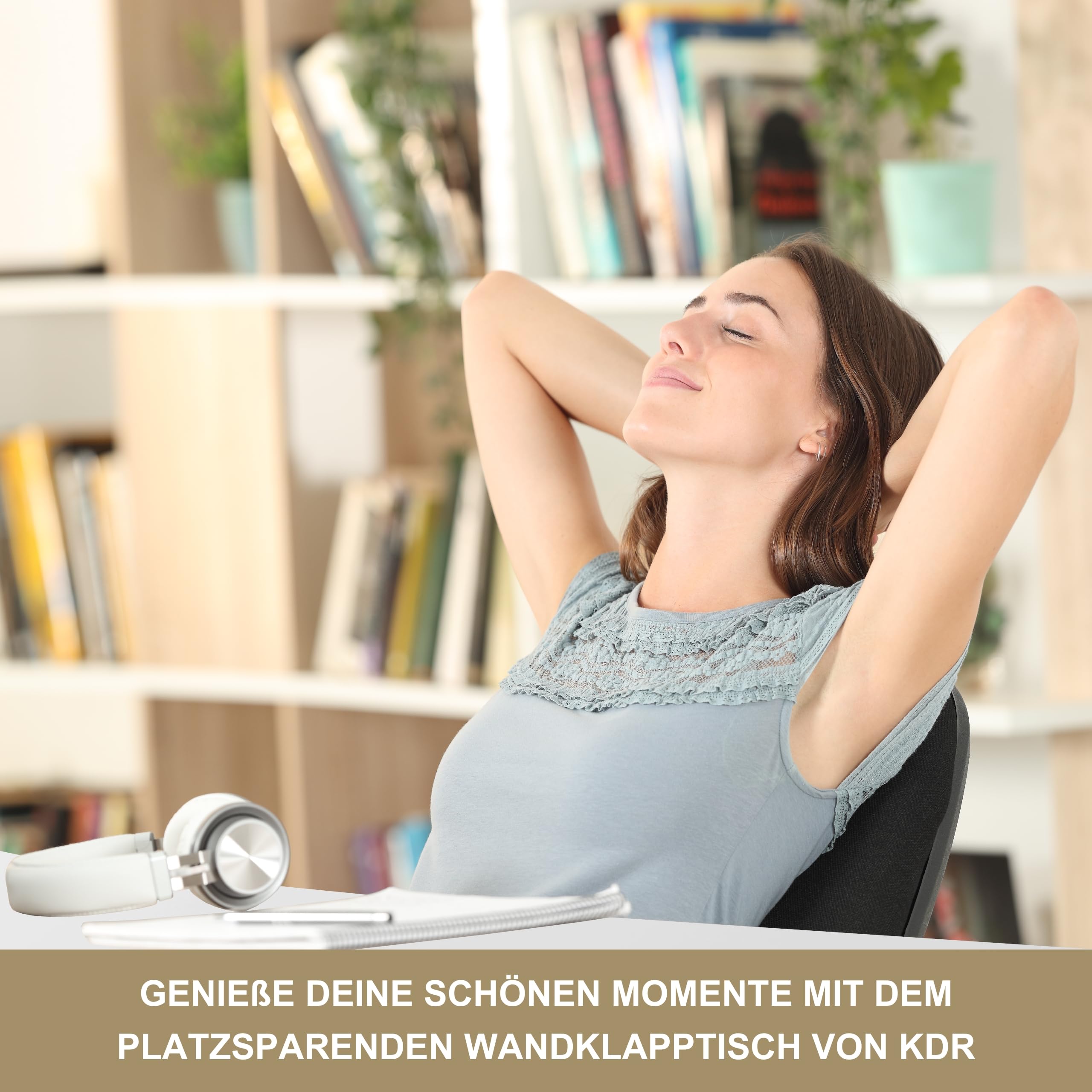 Wandklapptisch Schreibtisch Tischplatte 70x50 cm Klapptisch Esstisch Küchentisch für die Wand Bartisch Stehtisch Wandtisch Tisch klappbar zur Wandmontage (Weiß)