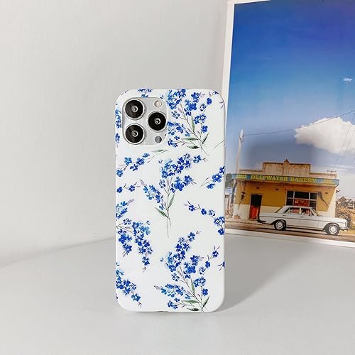 Miniatura 7 de J.west Funda floral para iPhone 13 Pro de 6.1 pulgadas, diseño de patrón de flores de TPU suave, parachoques a prueba de golpes para mujeres y