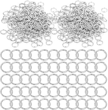 500 Pieces Jump Rings for Jewelry Making Open Jump Ring Open Connectors O Ring Circle Metal Findings for Keychains