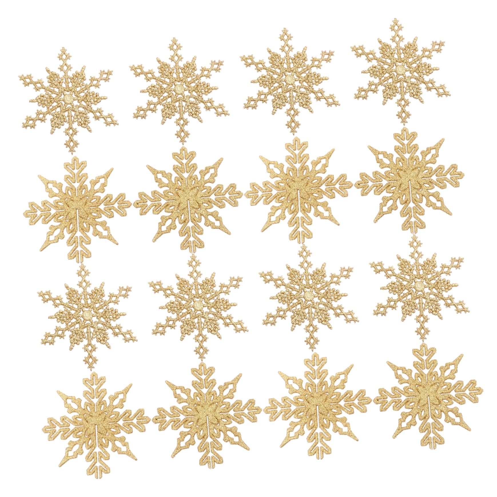 Cabilock 72 Piezas Copos de Nieve de Navidad Adornos de Copos de Nieve de árbol de Navidad Adorno Colgante navideño decoración Ornamento Copos de Nieve de plastico Colgando de Nieve