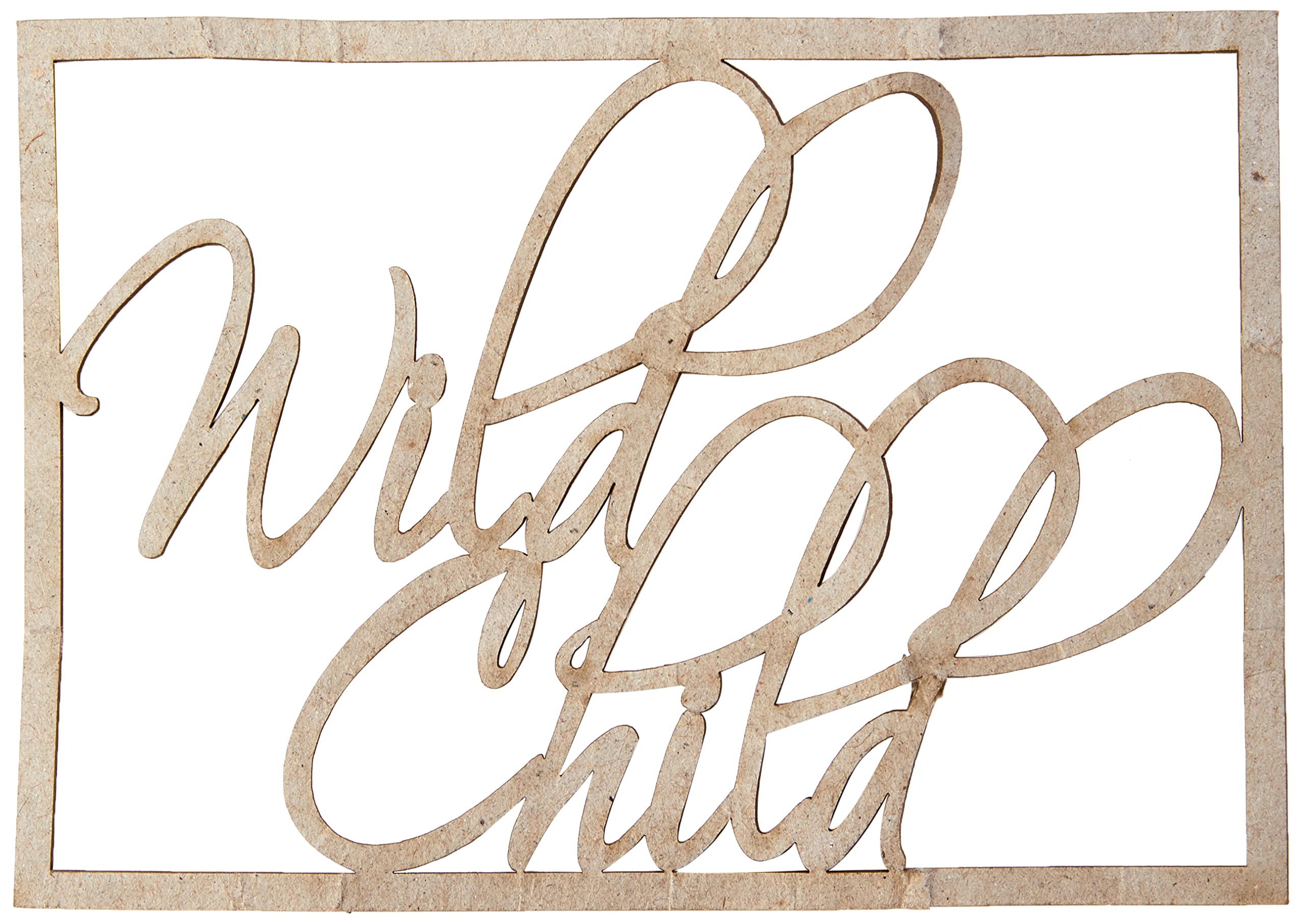 FabScraps Kaleidoscope Die-Cut Chipboard Word Wild Child, Acrylic, Multicolour, 9.65x16.25x0.17 cm