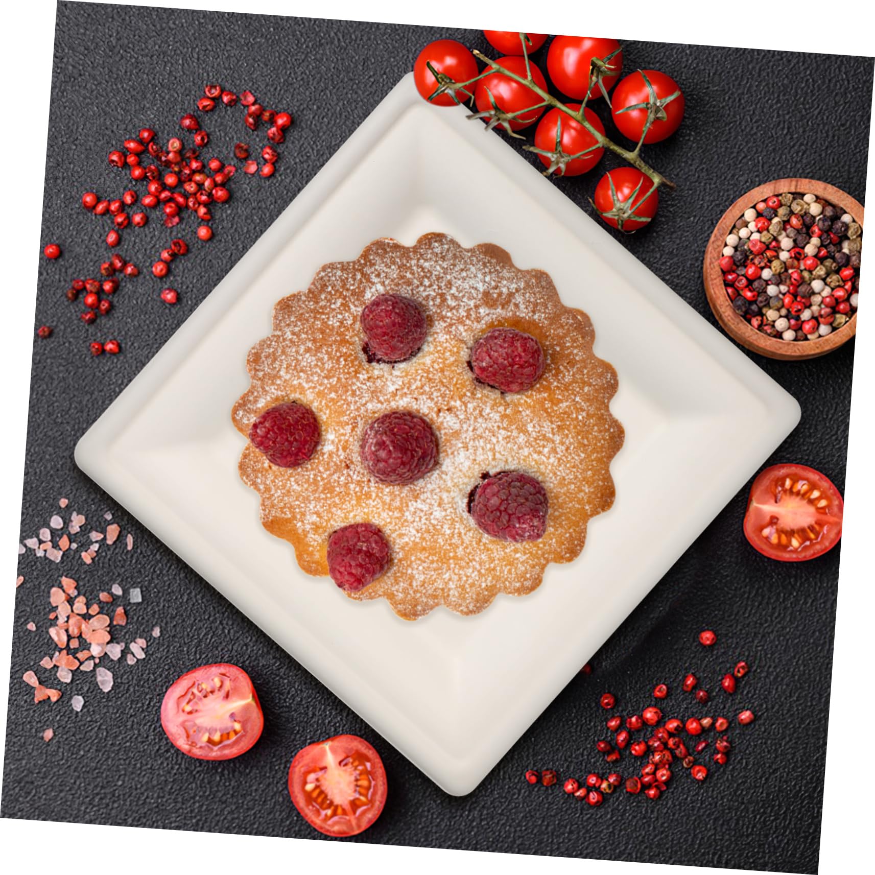 COLLBATH 50pezzi Piatti Usa e Getta Quadrati Spessi Da Vassoi Resistenti Per Compleanni Picnic e Eventi Per Dessert e Pasti Principali Facili Da Utilizzare Necessità Di Lavaggio