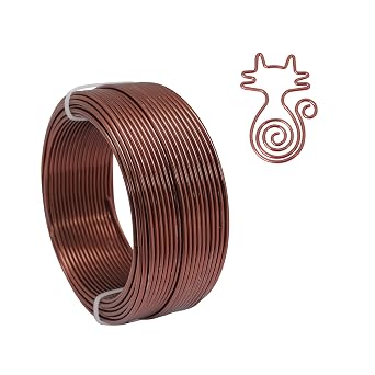 12 Gauge Aluminum Craft Wire, 2mm30Yards Bendable Metal Craft Wire for Bonsai Plant Stand, Doll Skeletons, Wire Sculpture, Jewelry Making and Home Decorations Bronze