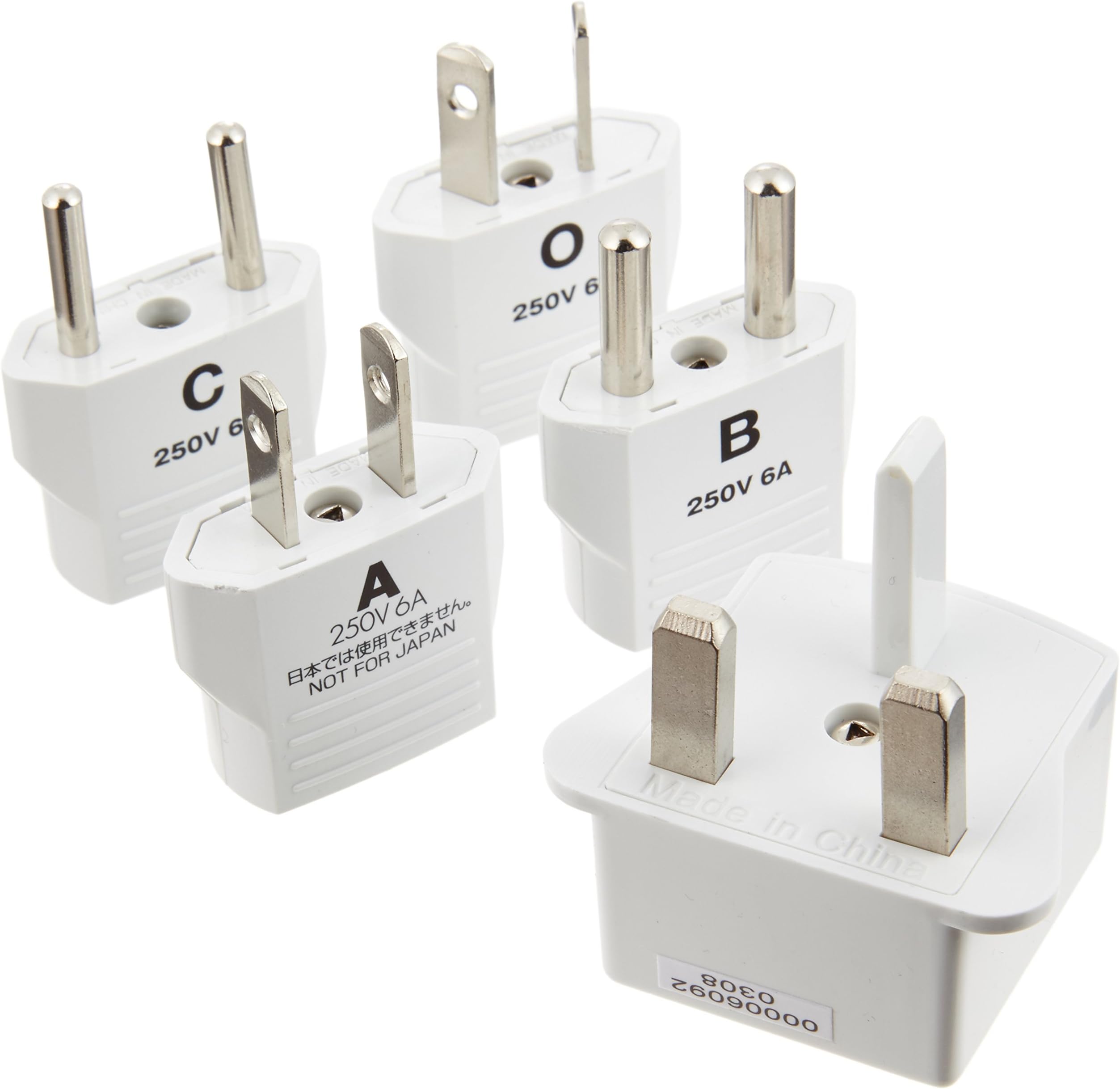 Rated Input 250v-6a Corresponding Major Countries for Foreign Travel Converter Plug (A · B · C · O), Plug a · B · Bf · C · O Type Set Conversion Hps5 250v-13a (Bf)