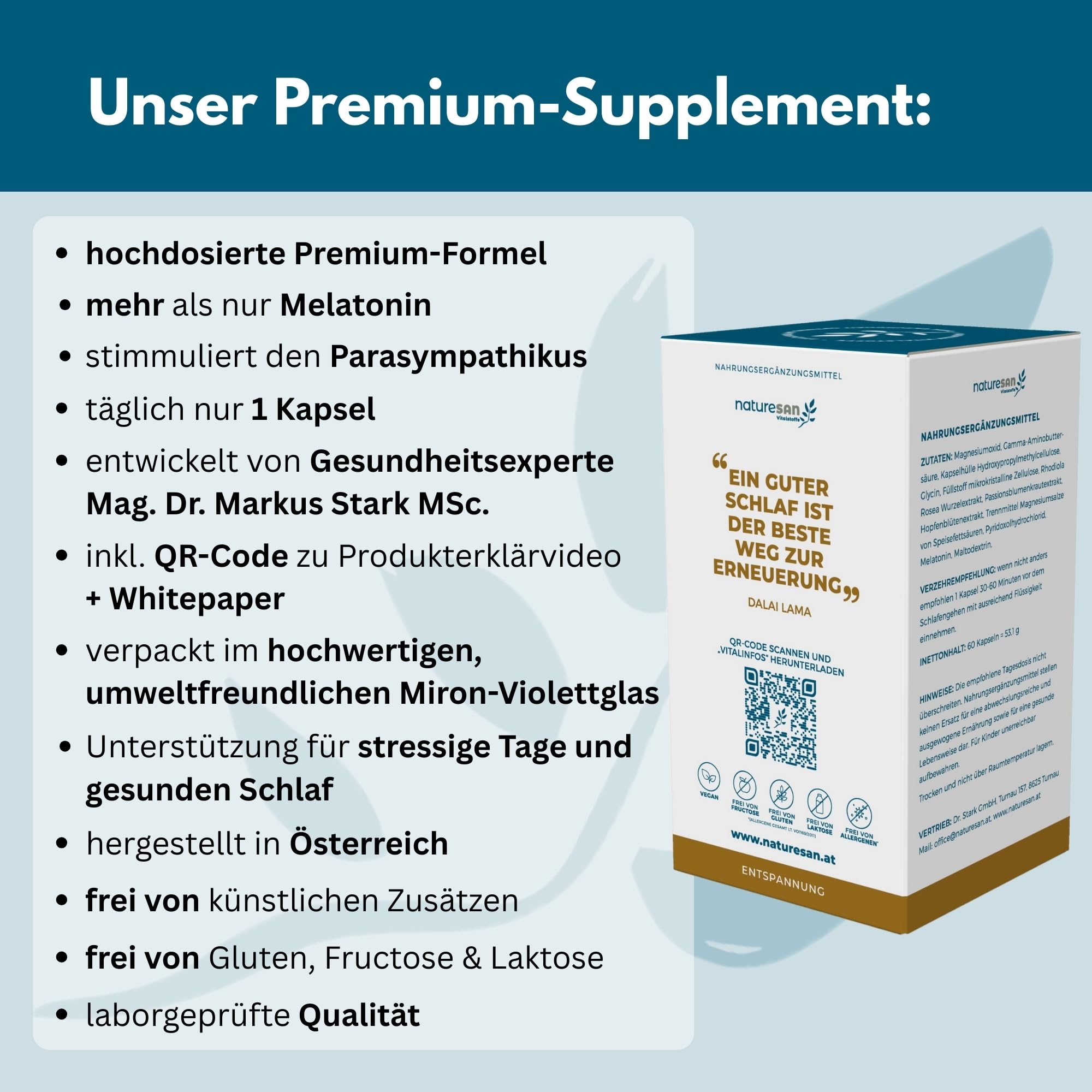 Schlafformel-Plus mit Melatonin – hochdosierte Kapseln für Einschlafen & Schlafqualität – Magnesium, Vitamin B6, GABA & Pflanzenextrakte – 60 vegan