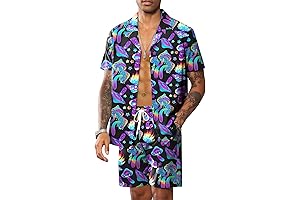 Men's Rave Outfits: Groovy Hawaiian Attire for Stellar Raves