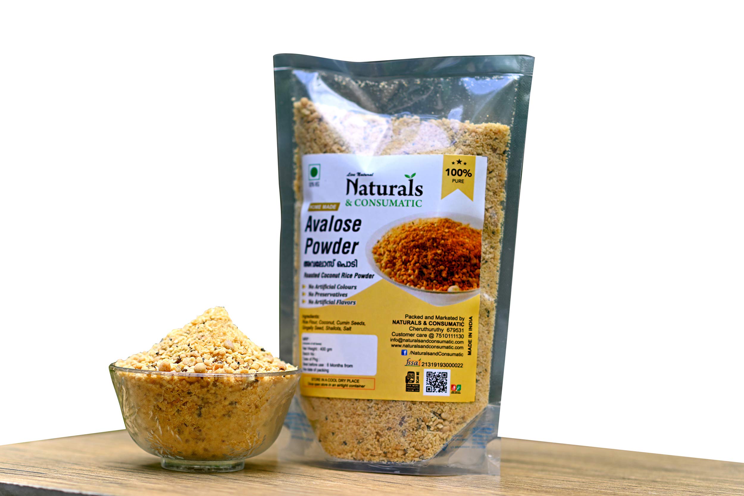 Naturals & Consumatic -Roasted Coconut Rice Powder - Avalose Podi - Ready to Eat Kerala Snacks (400 g) (B08CJJZ1BJ) Amazon Price History, Amazon Price Tracker