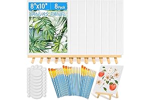 54 Pack Canvas with Easel Set
