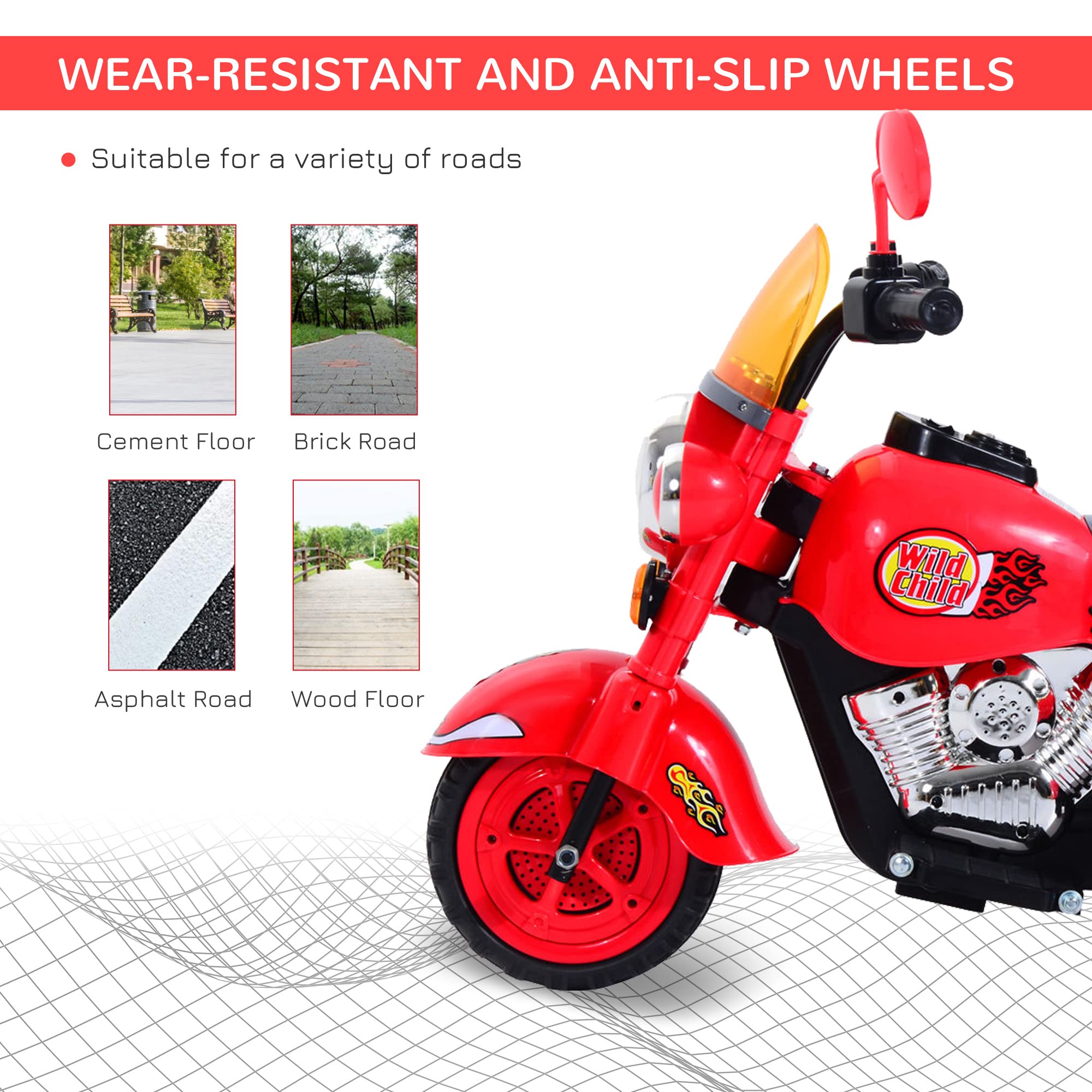Kids Electric Motorbike 6V Children Ride On Motorcycle Battery