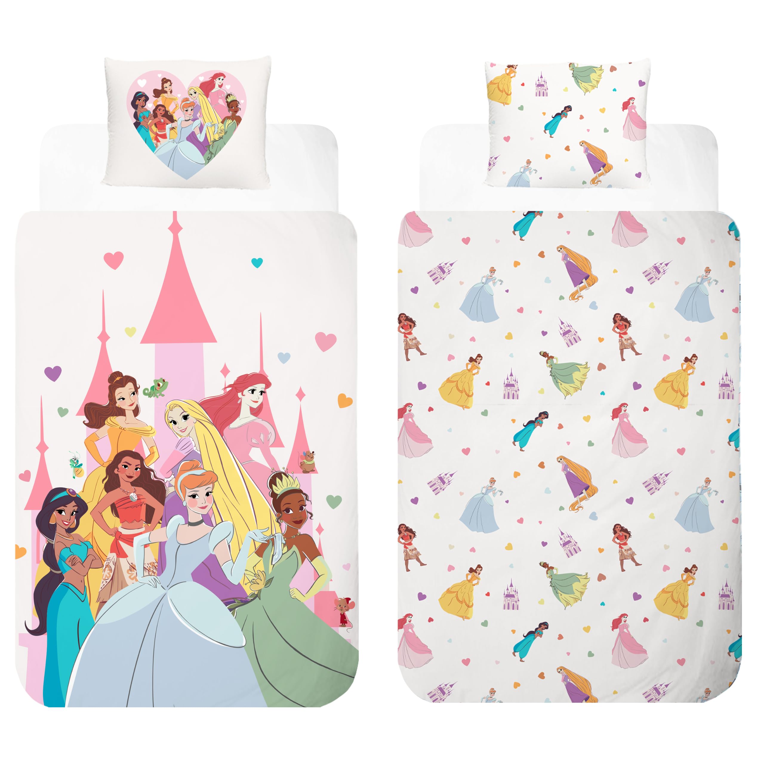 Funda nórdica Princesas Disney 140 x 200 + funda de almohada de 60 x 63 cm