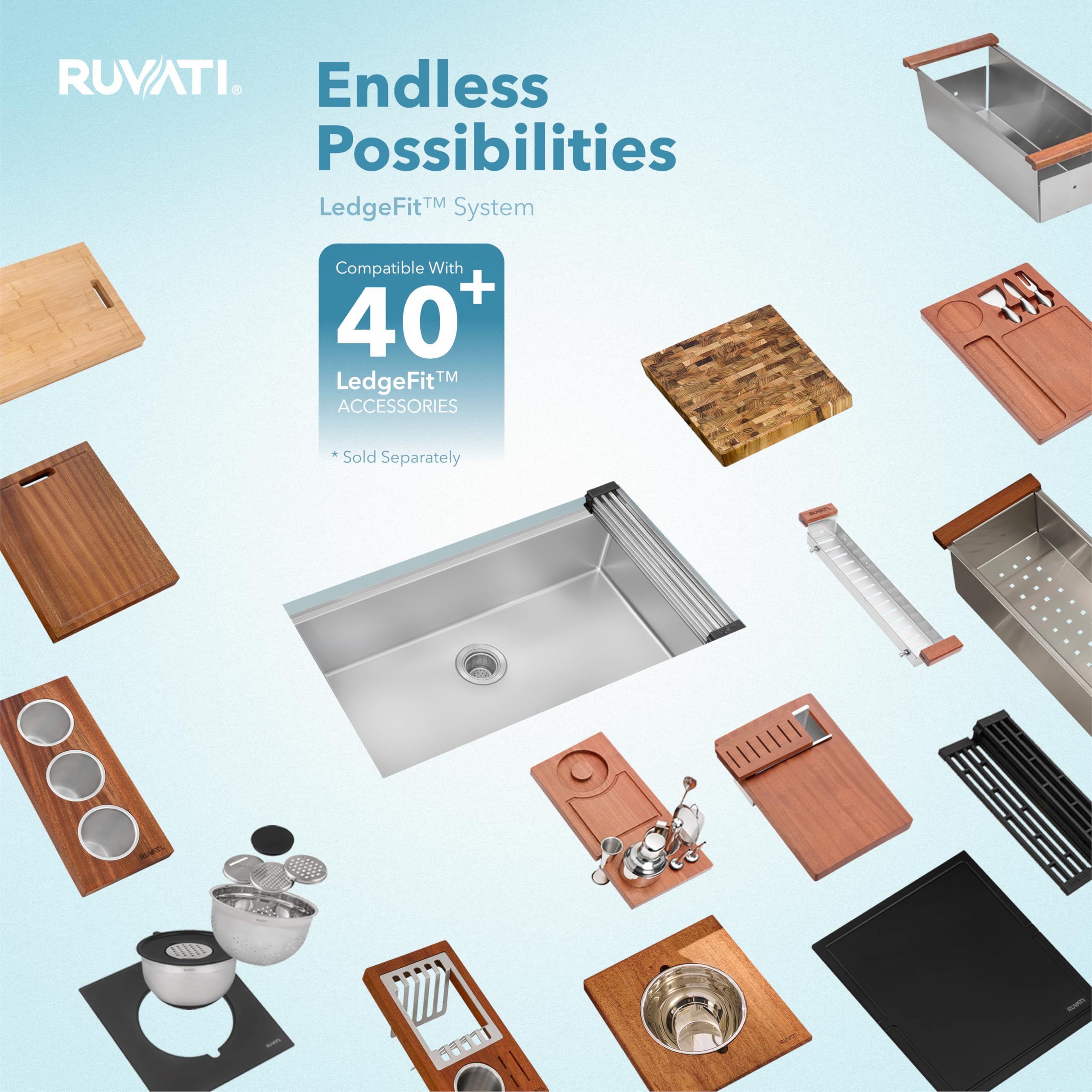 Ruvati 30-inch Round Corner Undermount 16 Gauge Stainless Steel
