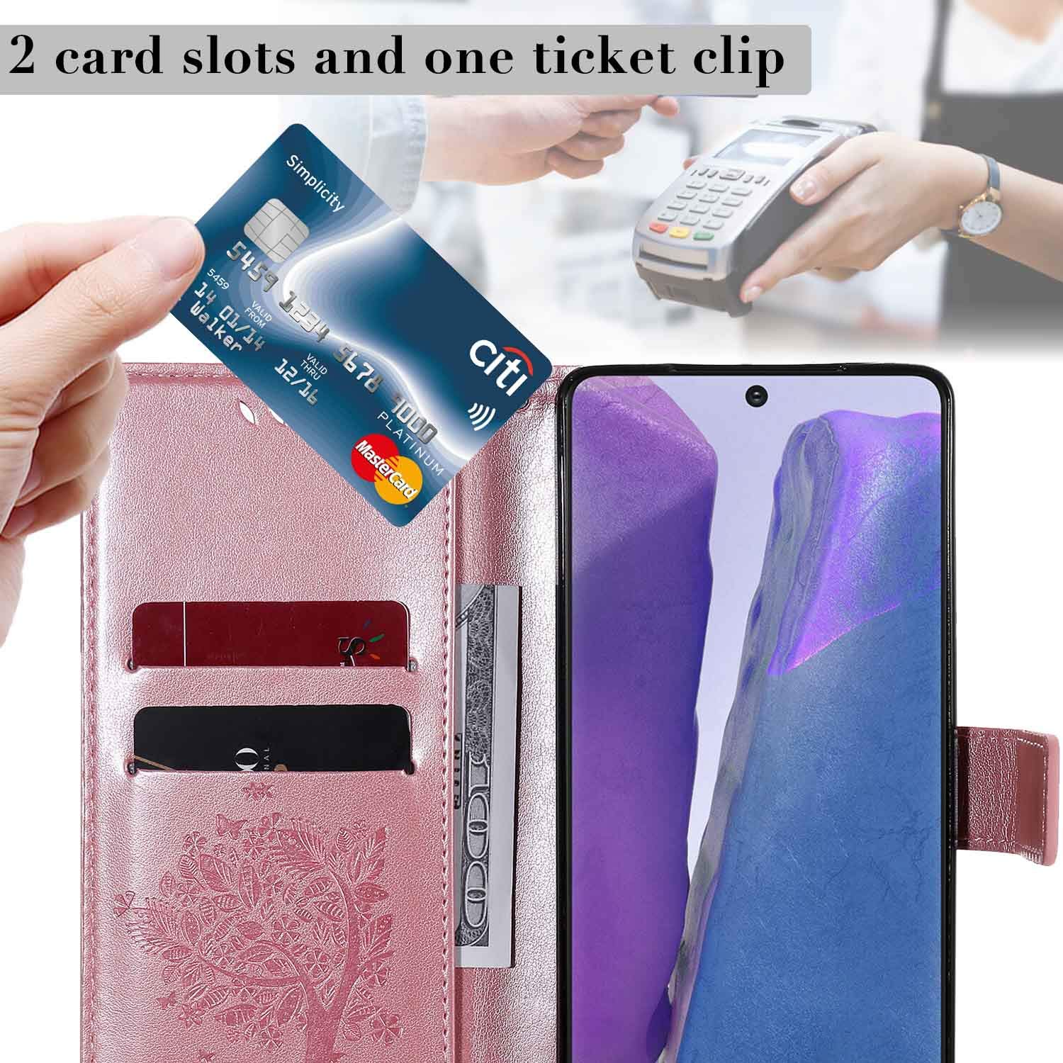 GOKEN Cover per Oppo A78 5G, Custodia Flip TPU/PU Portafoglio