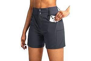 Viodia 5" Women's High-Waisted Hiking Golf Shorts with Stretch Cargo Pockets