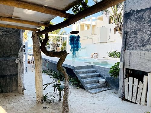 Miniatura 6 de Shells - Campanilla de viento de colores brillantes, con sonido suave y relajante visualmente atractivo (rosa)