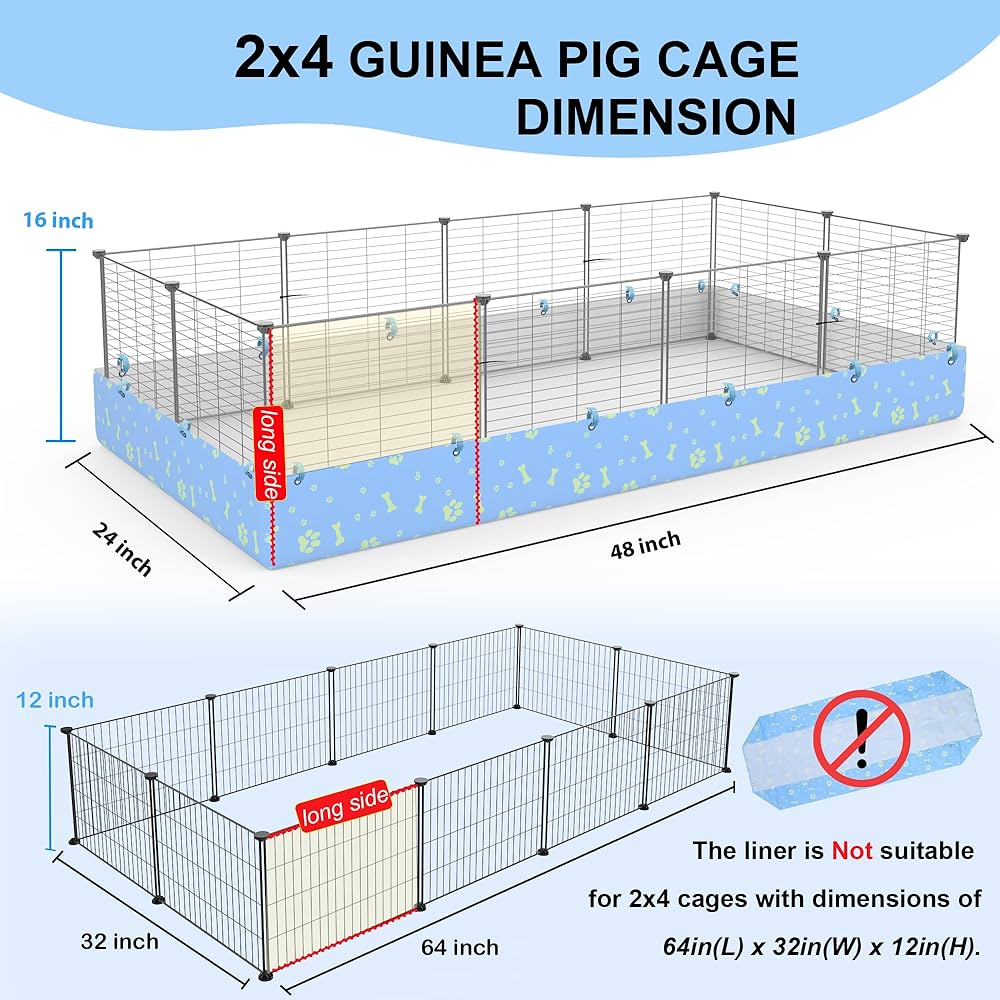 Amazon.com : MODESLAB Guinea Pig Cages with Liner, 8-Sqft