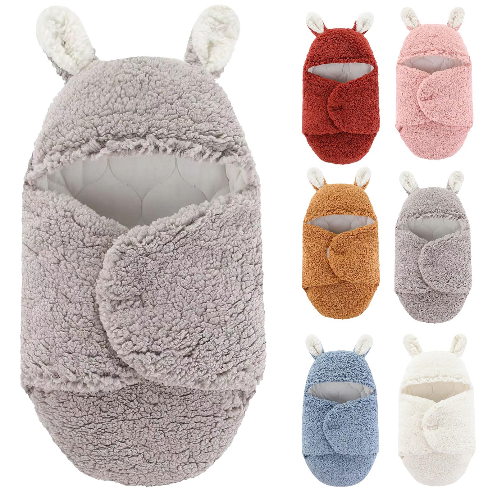 GYALAPERIBaby Swaddle Blanket 0-3, 3-6 Month, Soft Warm Swaddles for Newborns, Receiving Swaddling Wrap Sleep Sack Bag, New Born Essentials for Baby Girl Boy (B.0-6m, Grey)