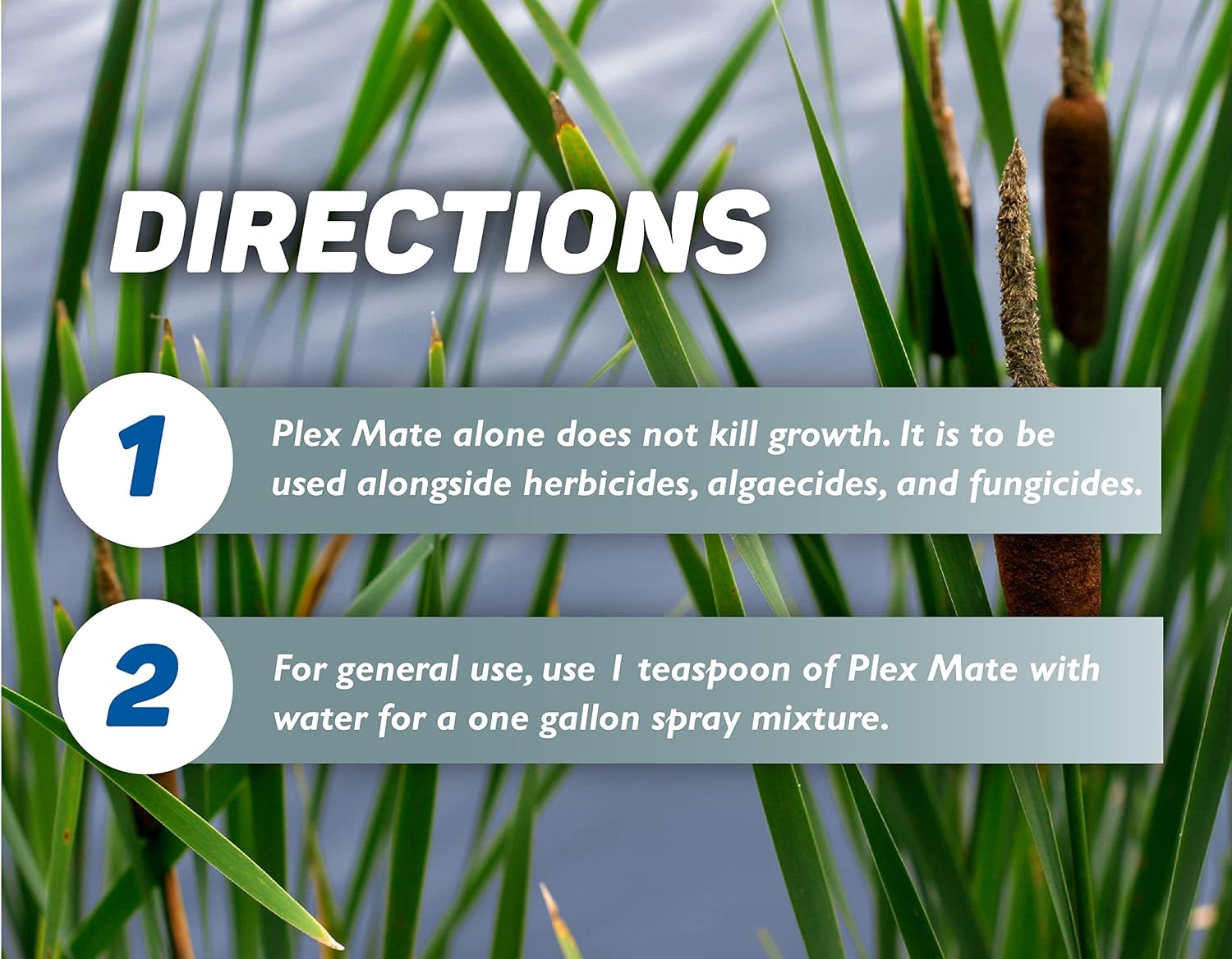 Crystal Blue Plex Mate Aquatic Surfactant for Herbicides - 8 Ounces - Non-Ionic, Increase Product Coverage, Increase Product Penetration, Increase Product Effectiveness