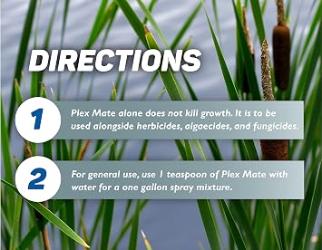 Plex Mate Aquatic Surfactant for Herbicides Quart- Non-Ionic, Increase Product Coverage, Increase Product Penetration, Increase Product Effectiveness