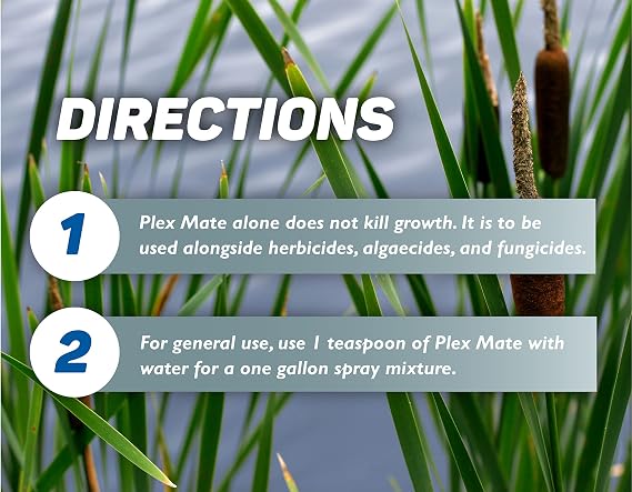 Plex Mate Aquatic Surfactant for Herbicides Quart- Non-Ionic, Increase Product Coverage, Increase Product Penetration, Increase Product Effectiveness