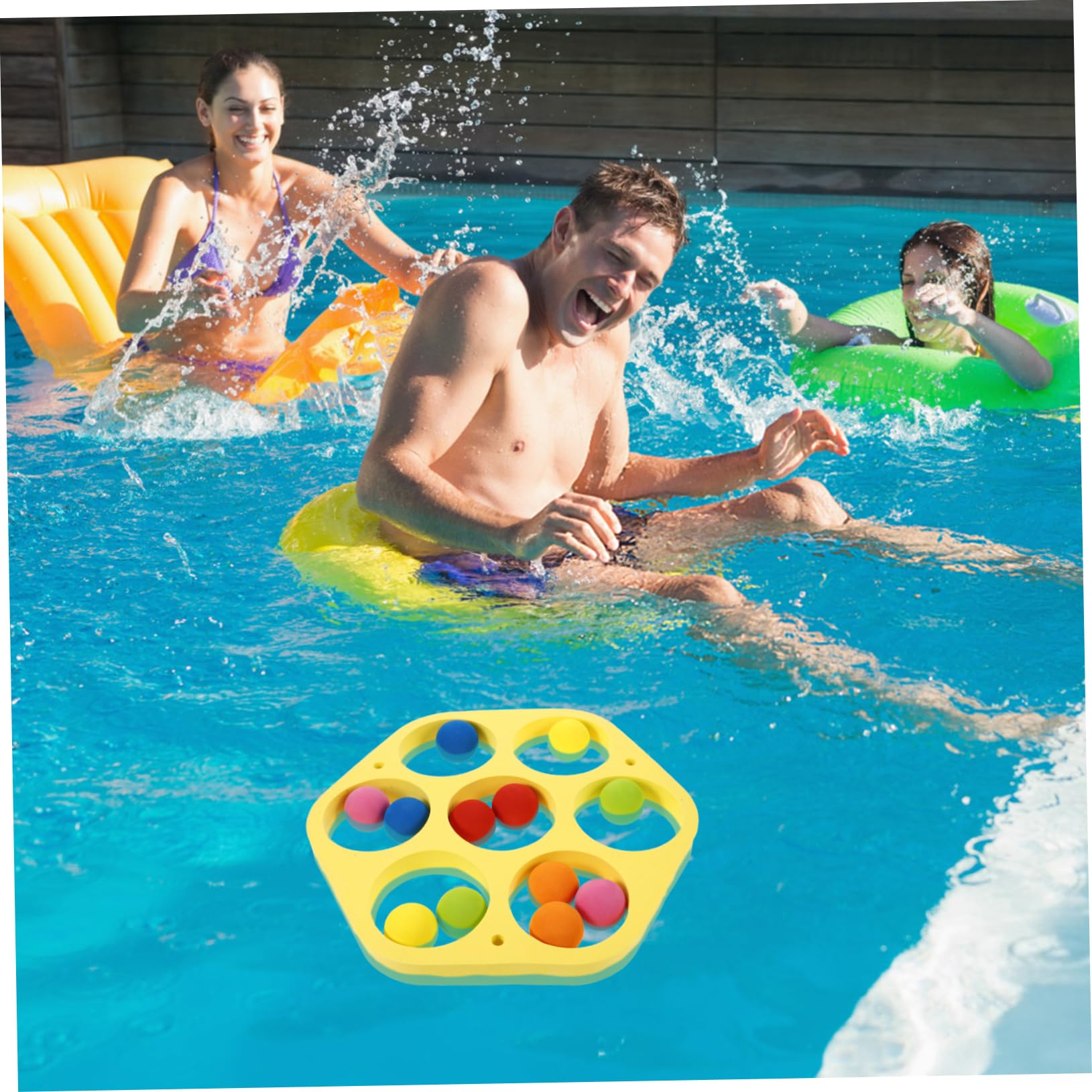 Milisten Juego de Pelota de Piscina 1 Set Eva Amarillo para Adolescentes