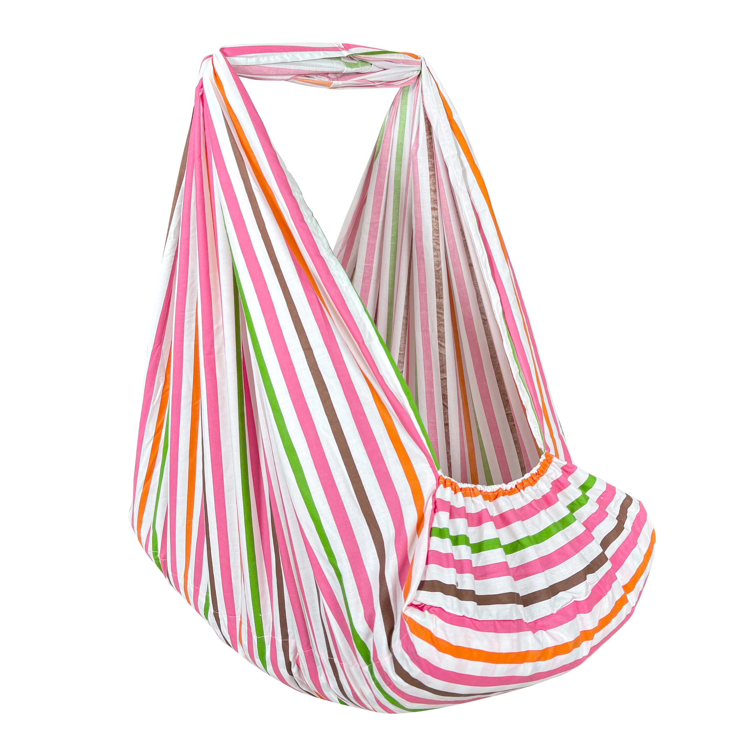 New Born Baby Swing Cradle (Jhula) | Bed Cradle with Mosquito Net Without Spring, Triangle Hanger and Window Hanger | Weight Capacity up to 20kg | Age from 0-12 Months | Elegant Cradle For Baby