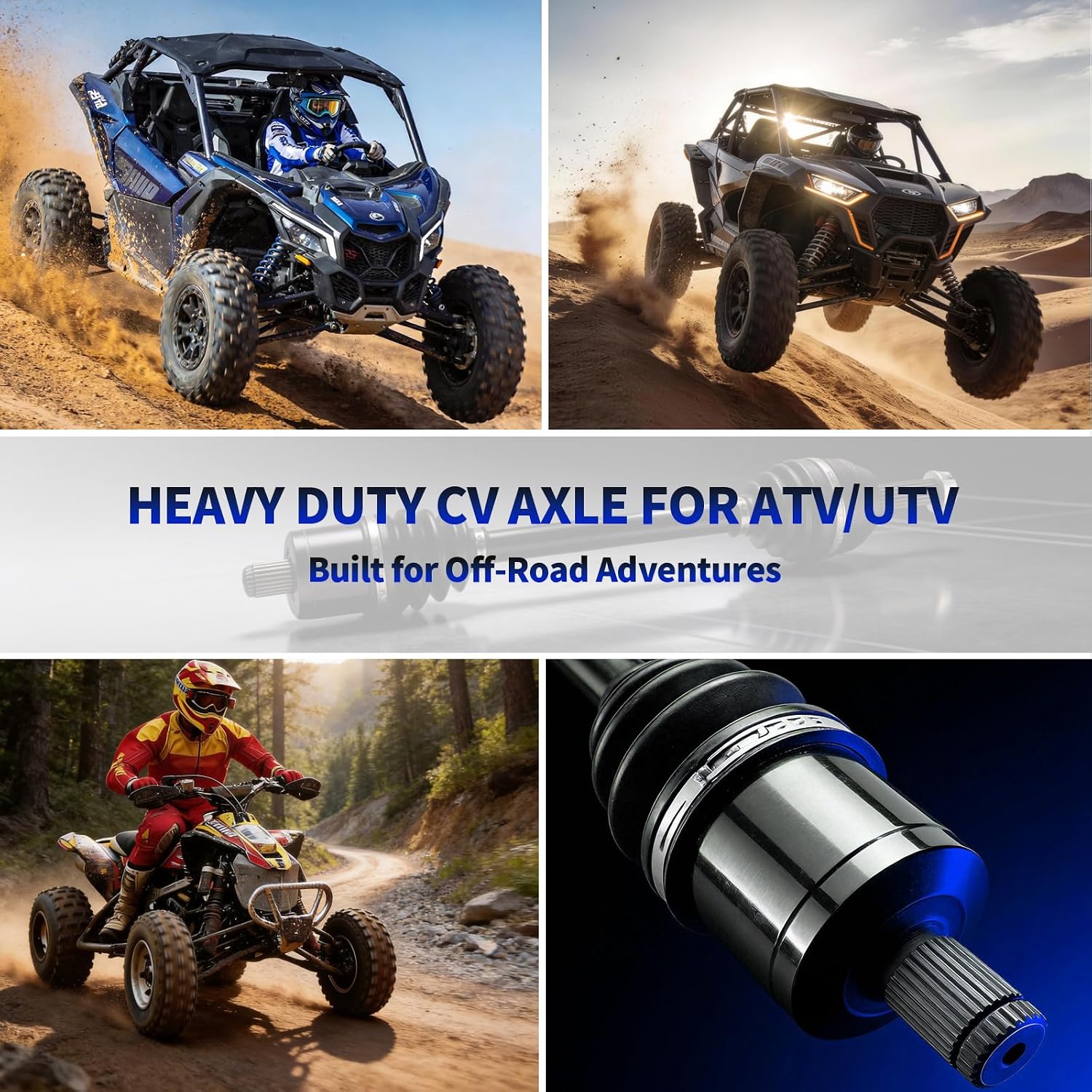 2PCS Front Left & Right CV Axle Shaft Assembly, Premium CV Joint | Compatible with Polaris Ranger XP 1000 2017-2020, Crew XP 1000 2019-2020, Replaces OEM 1332637