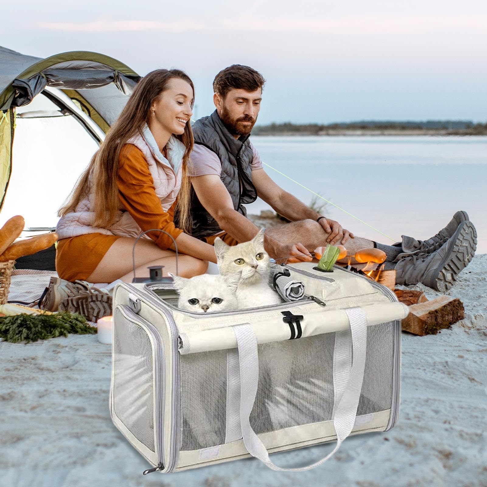 Transportín para Animales domésticos - para el Transporte de Animales | domésticos | Transportín para Perros para Cachorros de Gatos de pequeño tamaño | Transportines para Perros |