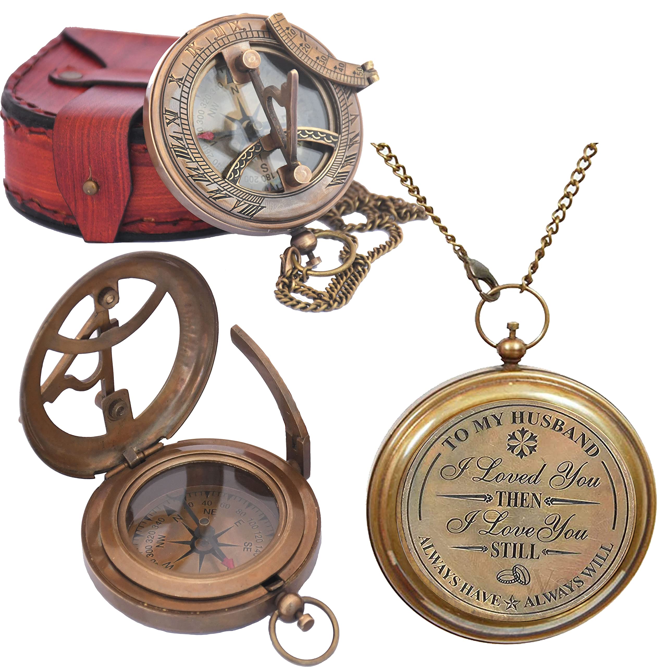 Engraved Compass, Gift for Husband,Anniversary,Wedding Gift for Him, Long Distance Boyfriend Gift, Fiance Gift I Miss You Long Distance Relationship Gift for Army Boyfriend Gift