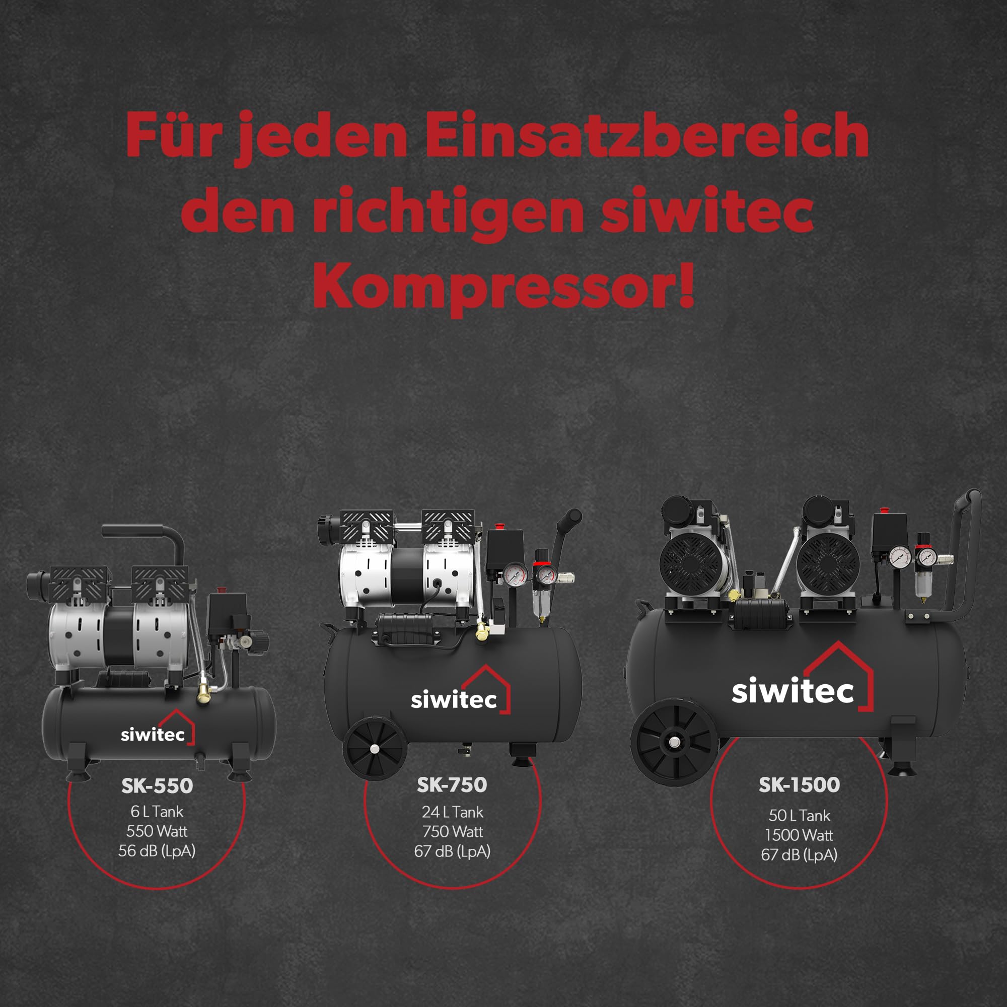 siwitec Kompressor Zubehör-Set: 5 m Druckluftschlauch, Druckluftpistole mit zwei Verlängerungen (6 und 10 cm) und Reifendruckprüfer bis max 12 bar mit vier Adaptern | Druckluftwerkzeug