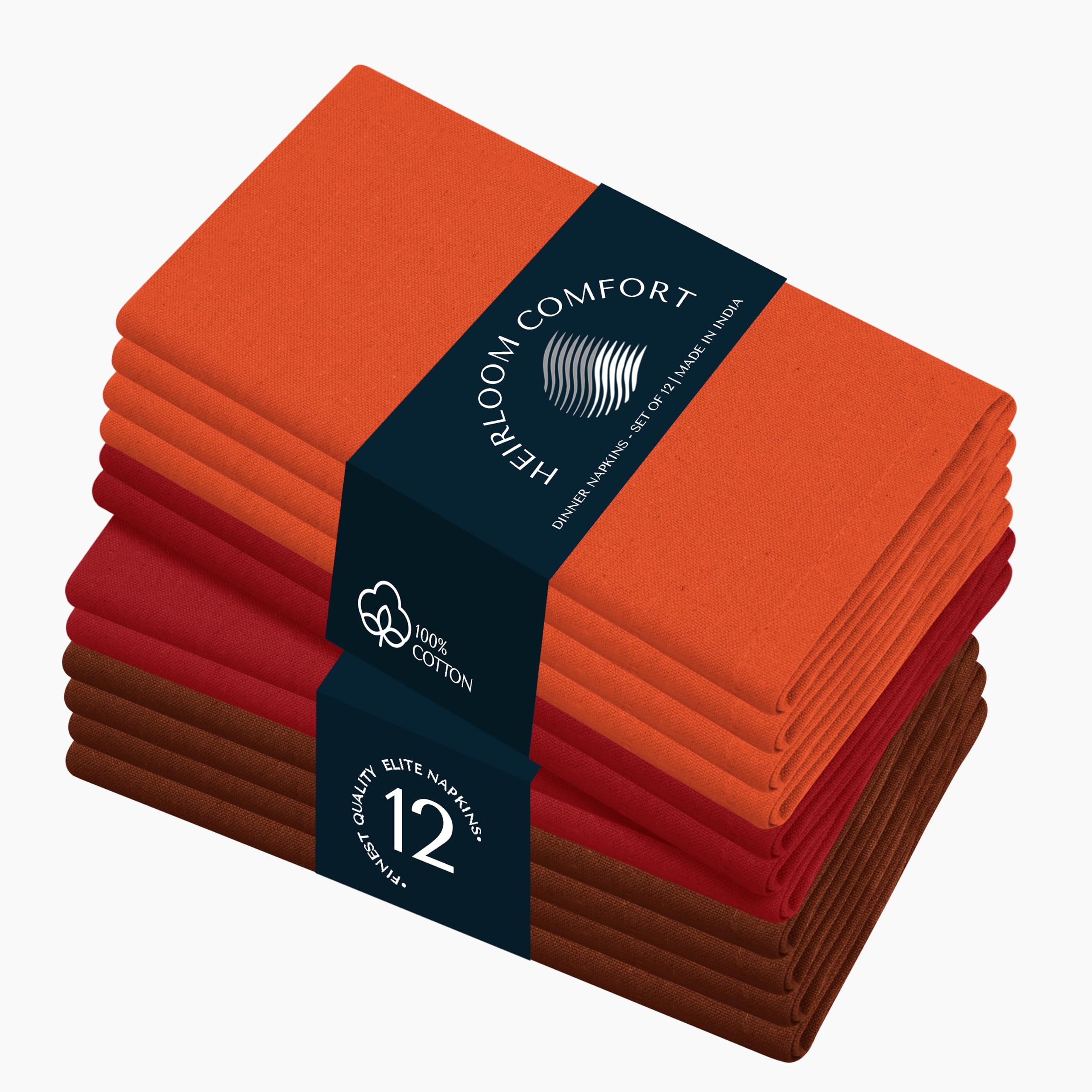 Serviettes en tissu absorbantes contre le gaspillage lot de 12 serviettes coton table