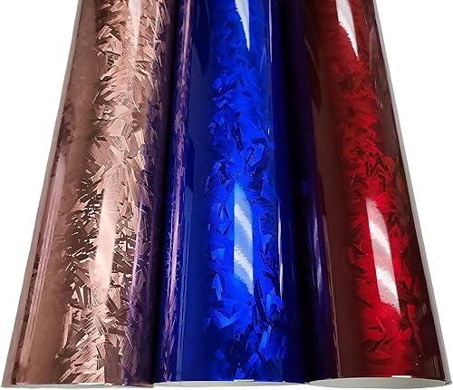 Rollo de vinilo forjado de fibra de carbono CF forjado de oro rosa brillante brillante para automóvil, liberación de aire, sin burbujas (oro rosa, 1