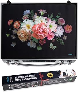 Larsic Hob Cover – Electric Hob Covers Ceramic Hob Cover to Protect from Scratches Anti Slip, Waterproof, Heat Resistant, Foldable Cooker Hob Covers – Flowers 61x53 cm Induction Hob Cover