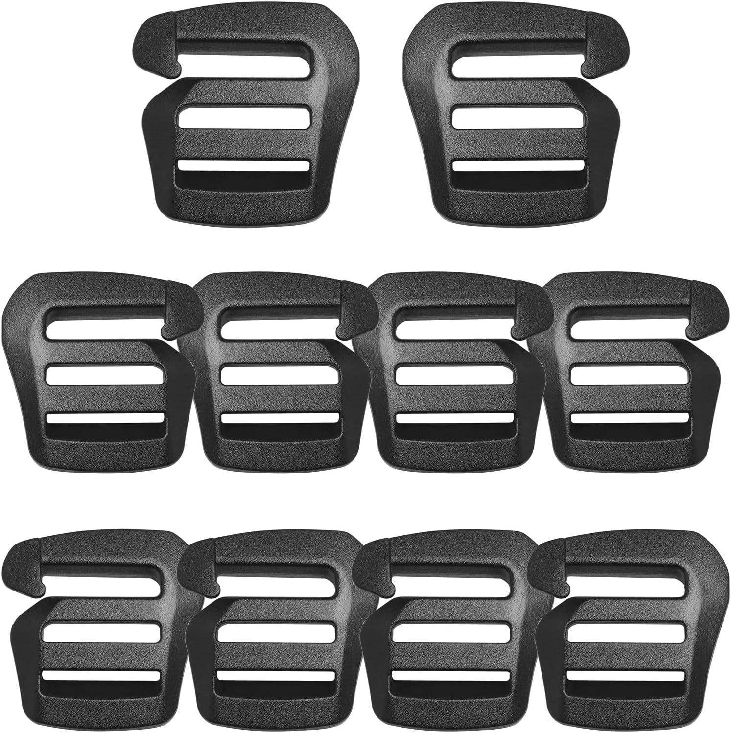 10PCS G-Hook Wave Buckles Backpack Strap Belt Hardware Carabiners Hook Outdoor Webbing Buckle Clips Adjustable Buckles for 20.5mm Width Backpack Luggage Strap Webbing (5 Left + 5 Right)