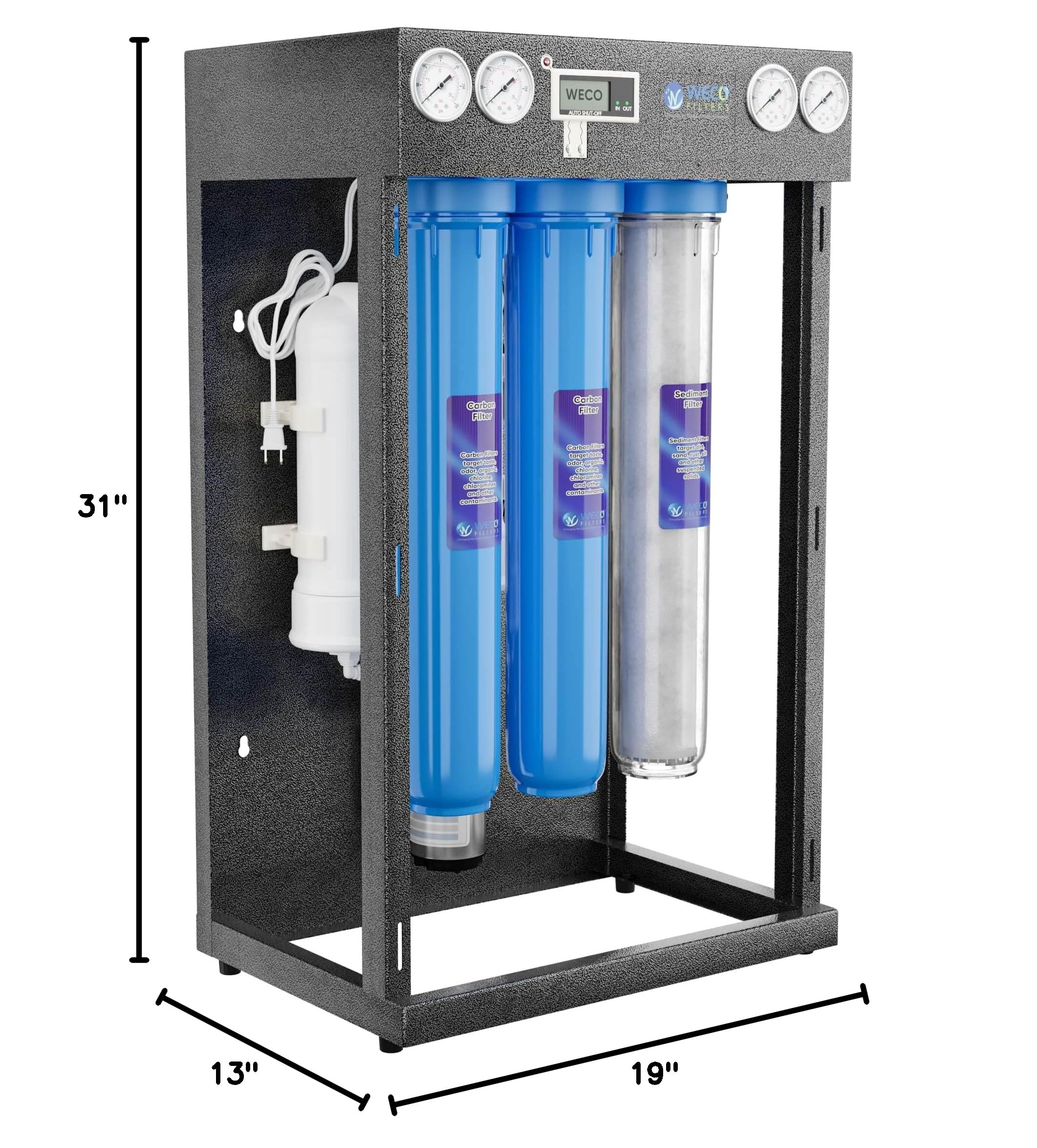 WECO Light Commercial Reverse Osmosis Water Filtration System - Automated Control Water Purification System - Floor Standing 1 — view 5