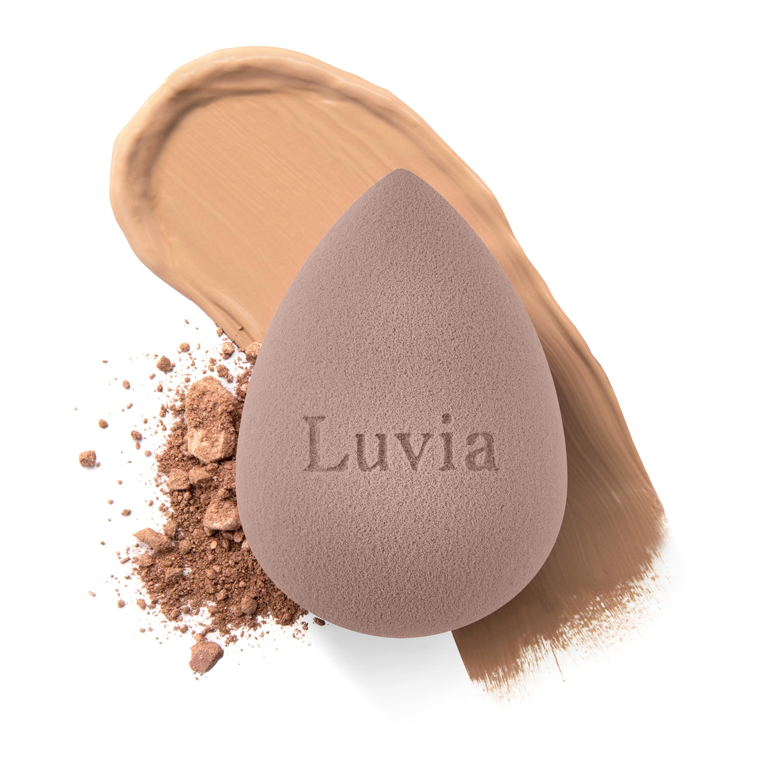 Luvia Ultimate Glam Kit de 14 pinceaux de maquillage végétaliens avec éponge mélangeur et tampon en poudre pour fond de teint, blush, surligneur et fard à paupières