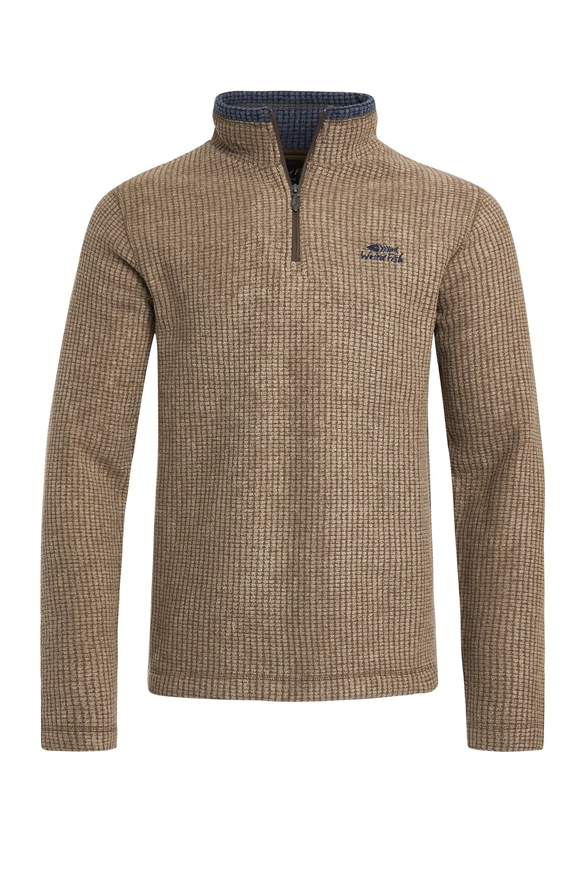 Newark 1/4 Zip Grid Fleece Washed Black