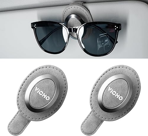 Miniatura 1 de VICHO Organizador de visera de sol para automóvil, soporte para lentes de sol y clip de almacenamiento para visera, ajuste universal para lentes de