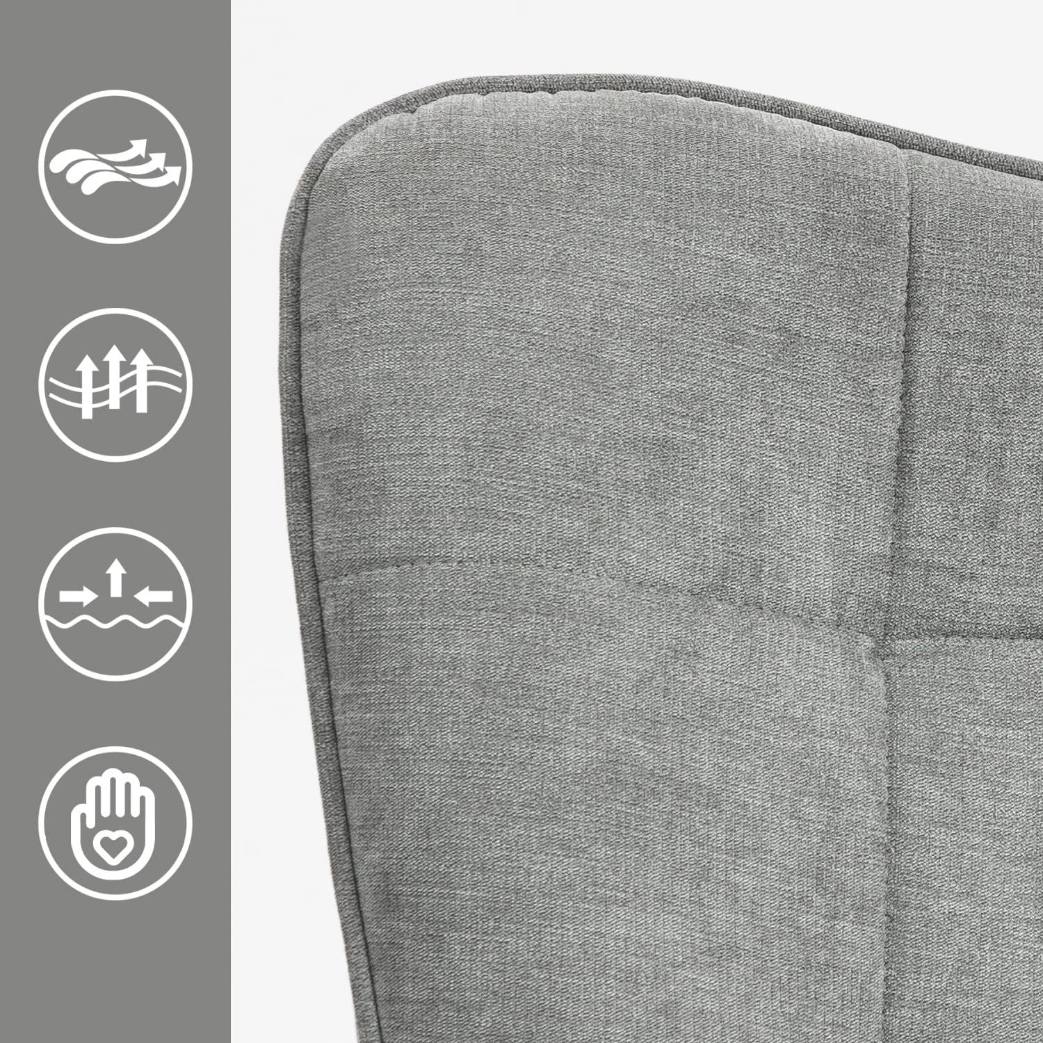 MEUBLE COSY Schaukelstuhl Relaxstuhl Schaukelsessel Sessel Stuhl Wohnzimmersessel Relax Lounge mit gepolsterter Sitzfläche, 68x87x98cm