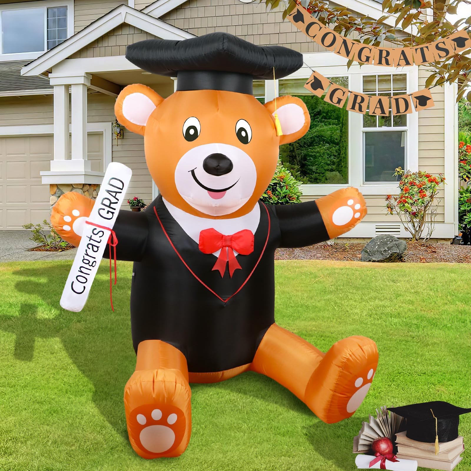 Amazon.com: ShinyRelief 6 ft Tall Graduation Decorations Inflatable Dog ...